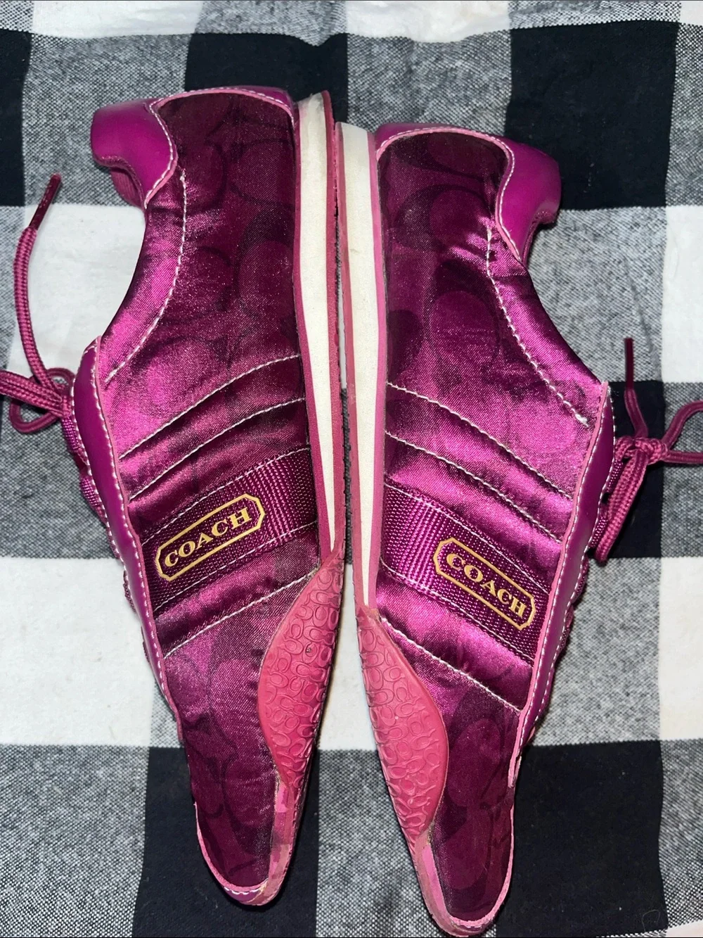 Coach Women's Magenta Slip-On Athletic Sneakers